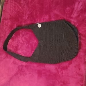 THE SAK BLACK V-NECK SHOULDER BAG. VERY DURABLE AND CLASSIC. VINTAGE QUALITY!